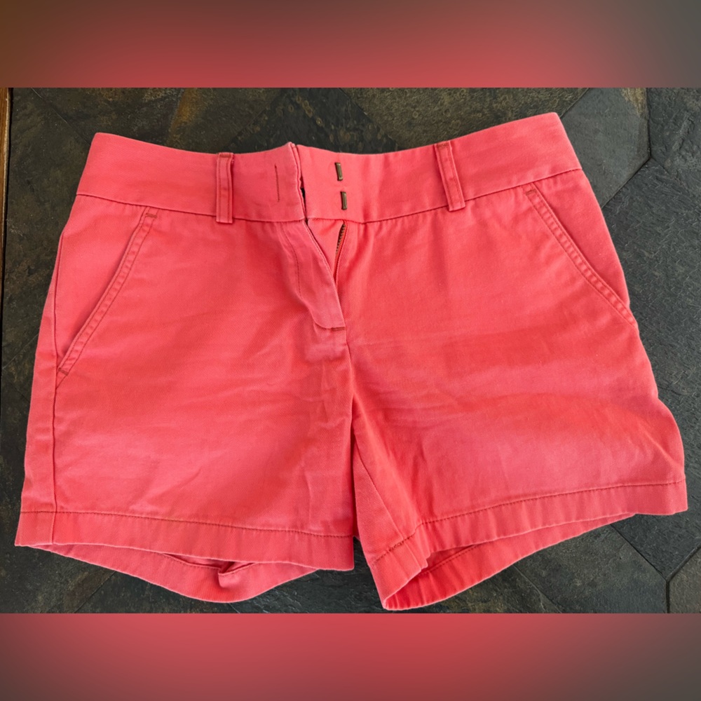 J Crew women's city for shorts. Size 2. Color coral.